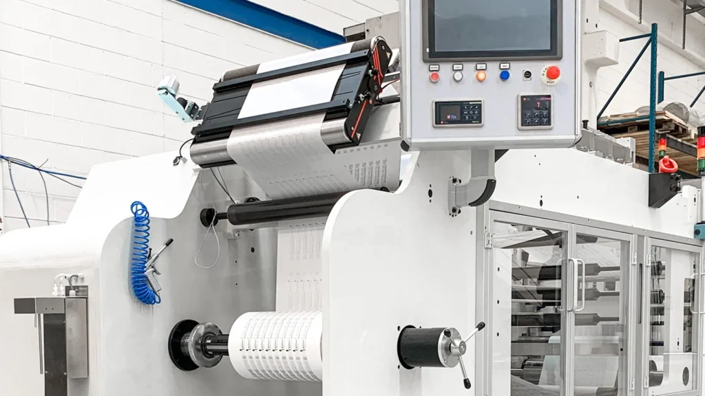 Web guiding system on converting line